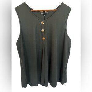 🖤 Star Vixen Black Sleeveless V-Neck Top – Women’s 3X 🖤